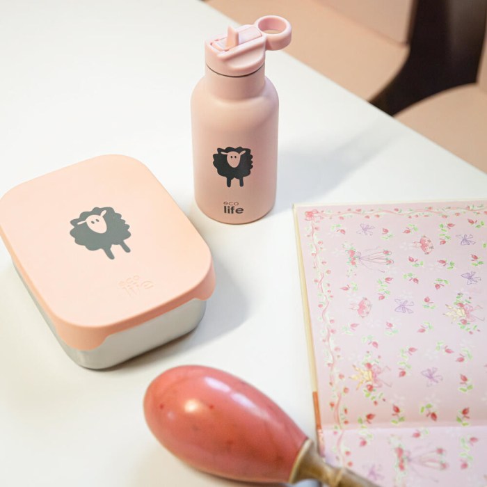 Ecolife ροζ ατσάλινο παγούρι 