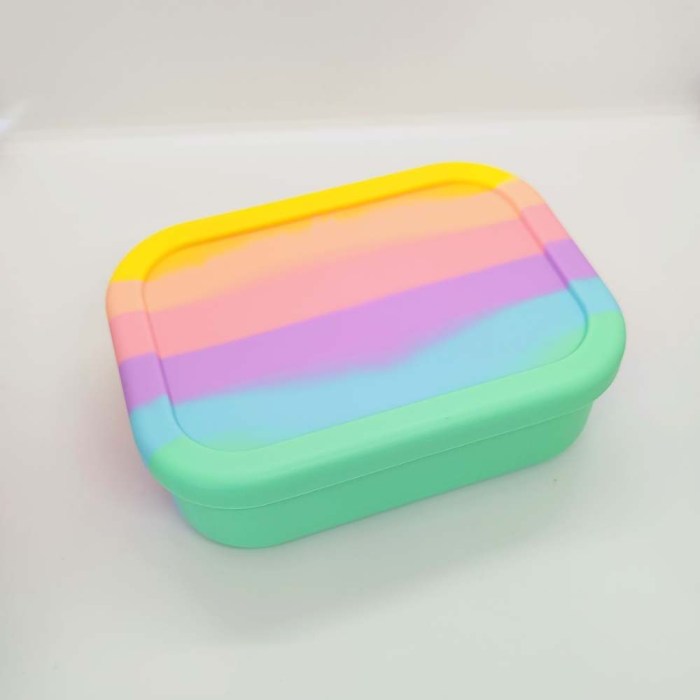 Rainbow φαγητοδοχείο σιλικόνης με χωρίσματα